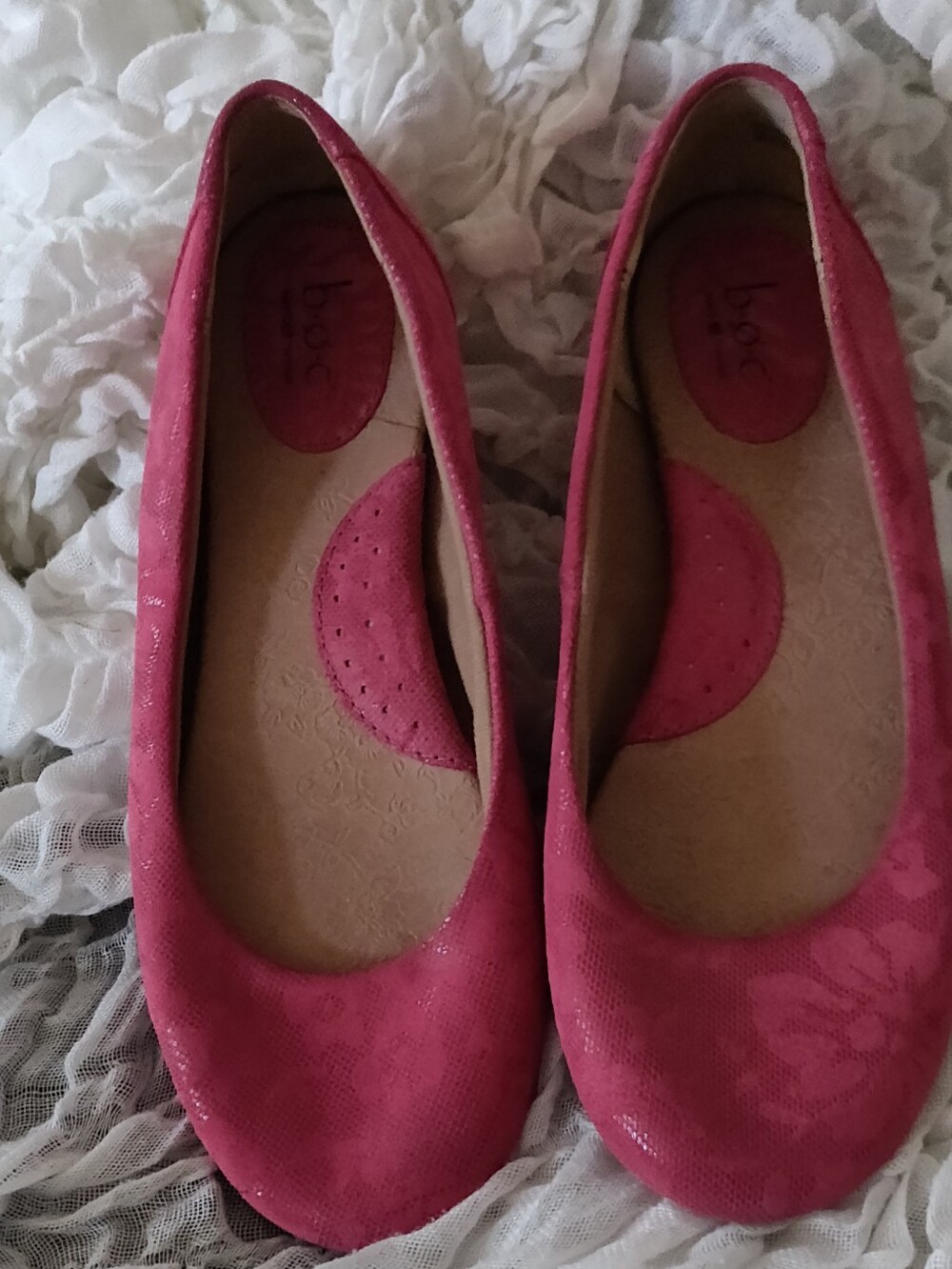 BOC Born Concept BC5797 Women Pink Floral Print Ballet Flat Size 6.5 Euro 37